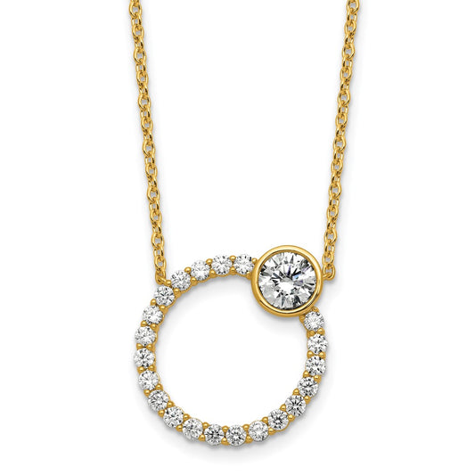True Origin Lab Grown Diamond VS+ F+ Complete Round Bezel-Set Eternity Necklace