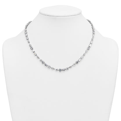 True Origin Lab Grown Diamond VS+ F+ Complete Mixed Bezel-Set Necklace