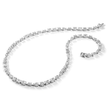 True Origin Lab Grown Diamond VS+ F+ Complete Mixed Bezel-Set Necklace