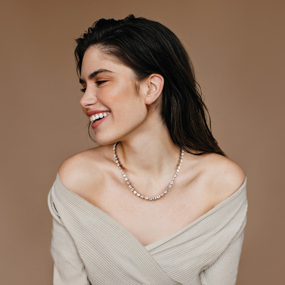 True Origin Lab Grown Diamond VS+ F+ Complete Mixed Bezel-Set Necklace