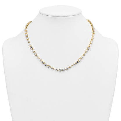 True Origin Lab Grown Diamond VS+ F+ Complete Mixed Bezel-Set Necklace
