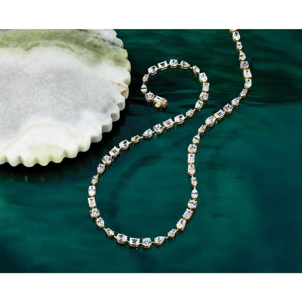 True Origin Lab Grown Diamond VS+ F+ Complete Mixed Bezel-Set Necklace