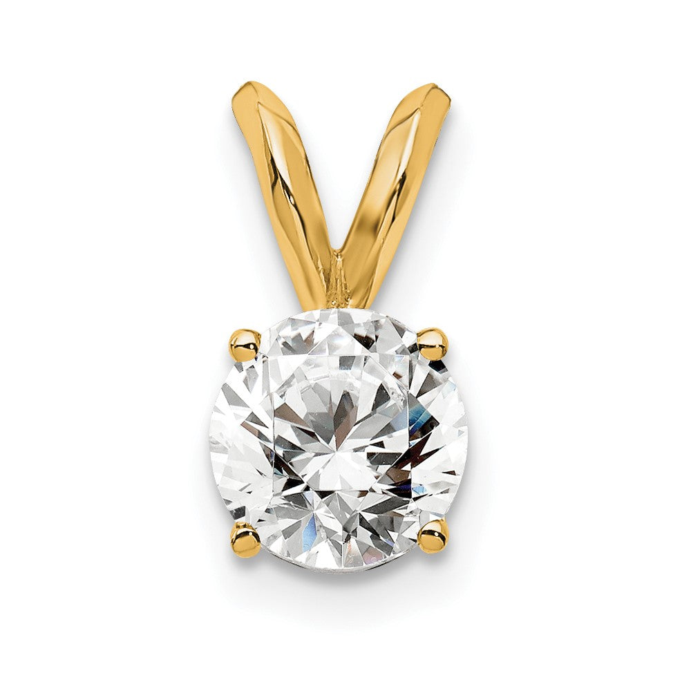 Lab Grown Diamond VS+ F+ Round Complete Four Prong Solitaire Pendant