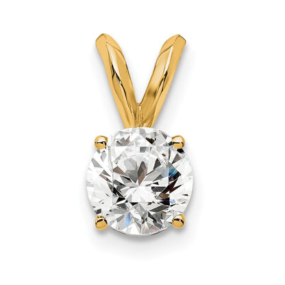 Lab Grown Diamond VS+ F+ Round Complete Four Prong Solitaire Pendant