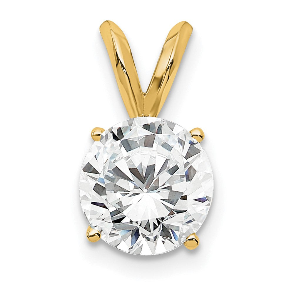 Lab Grown Diamond VS+ F+ Round Complete Four Prong Solitaire Pendant