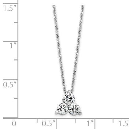True Origin Lab Grown Diamond VS+ F+ 18 in Complete Cluster Necklace