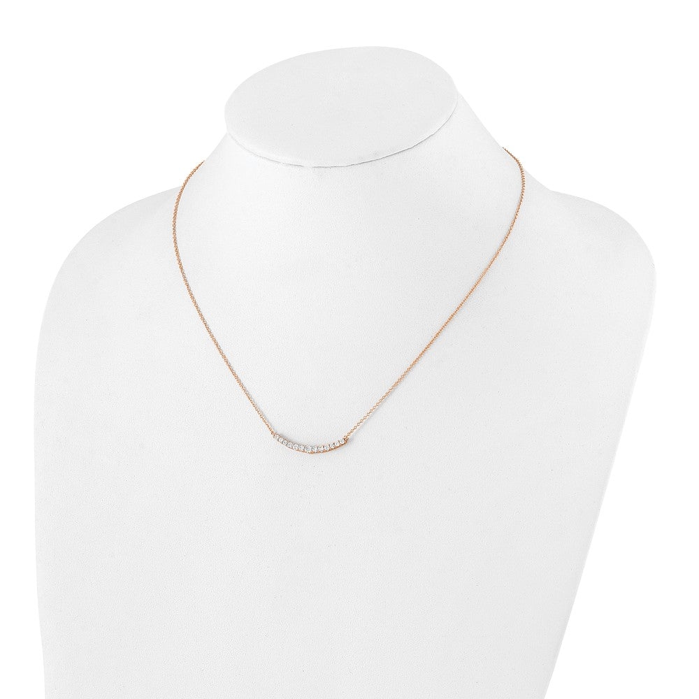 True Origin Lab Grown Diamond VS+ F+ 18 in Complete Fashion Bar Necklace