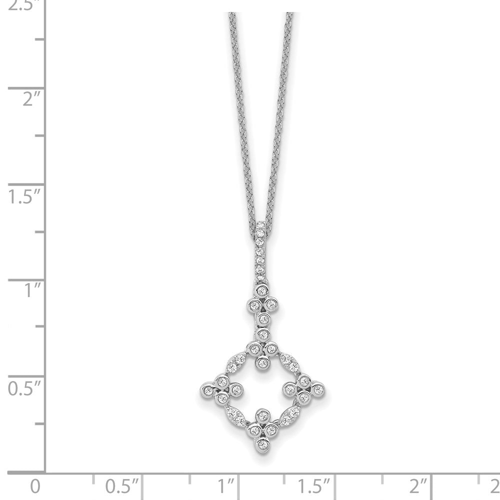 True Origin Lab Grown Diamond VS+ F+ Complete 18 in Bloom Floral Necklace