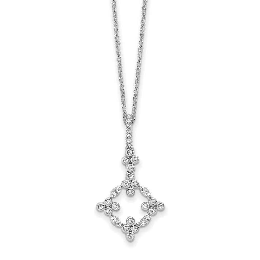 True Origin Lab Grown Diamond VS+ F+ Complete 18 in Bloom Floral Necklace