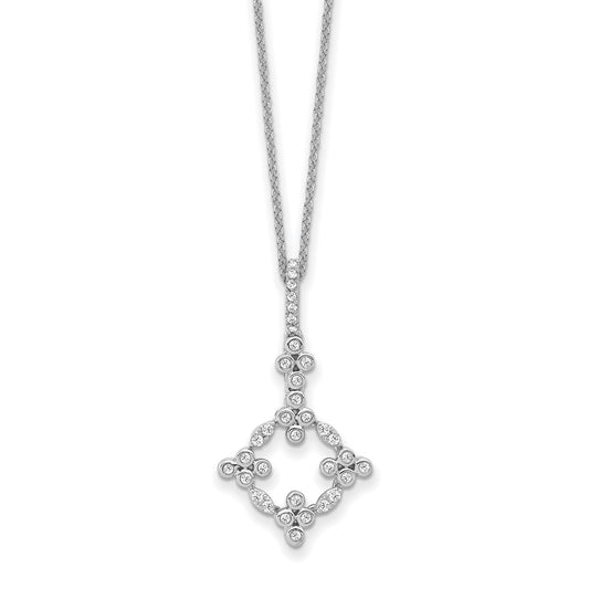 True Origin Lab Grown Diamond VS+ F+ Complete 18 in Bloom Floral Necklace