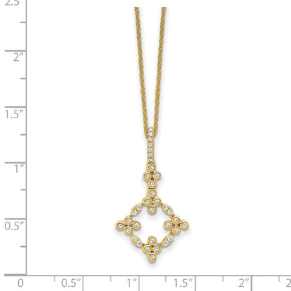 True Origin Lab Grown Diamond VS+ F+ Complete 18 in Bloom Floral Necklace