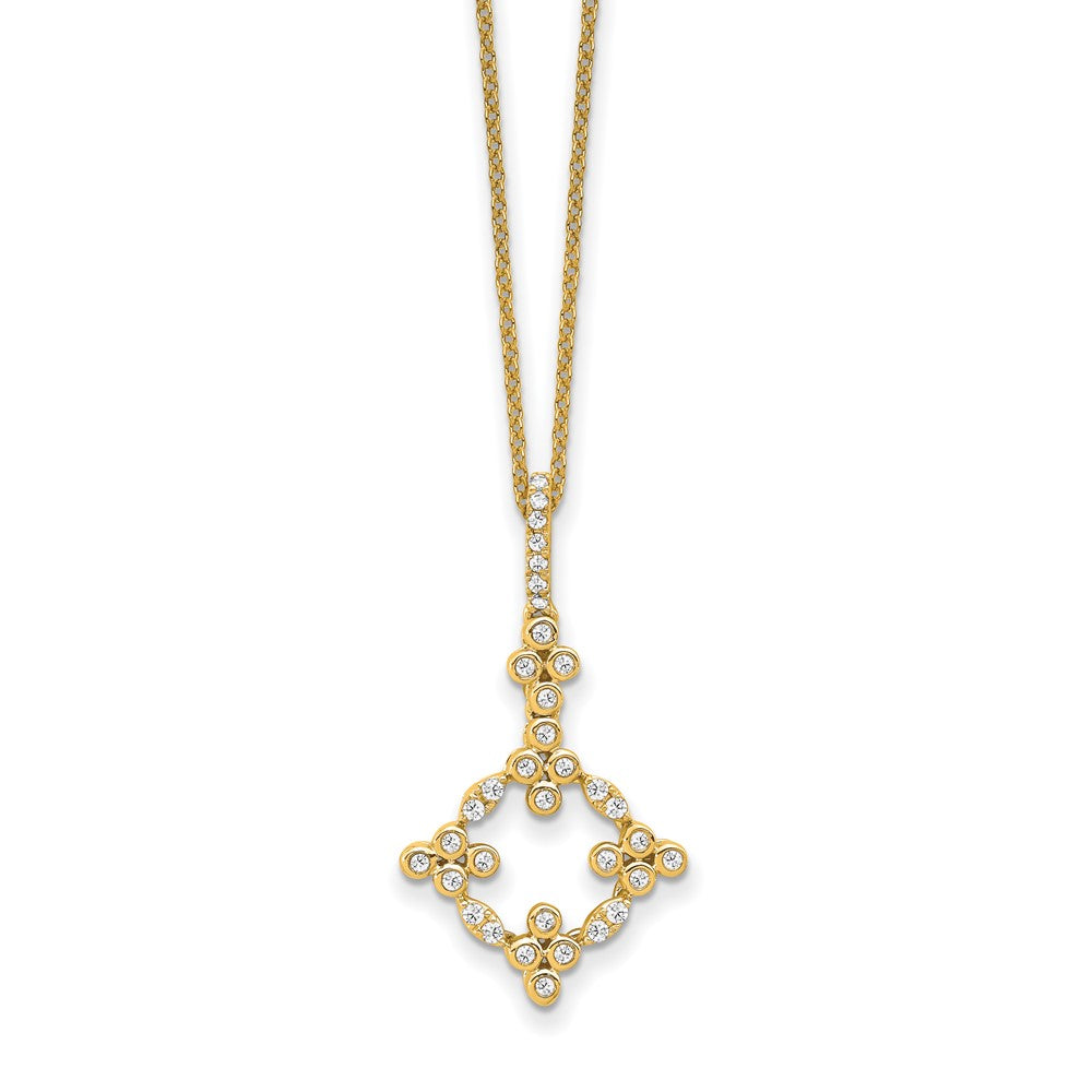 True Origin Lab Grown Diamond VS+ F+ Complete 18 in Bloom Floral Necklace