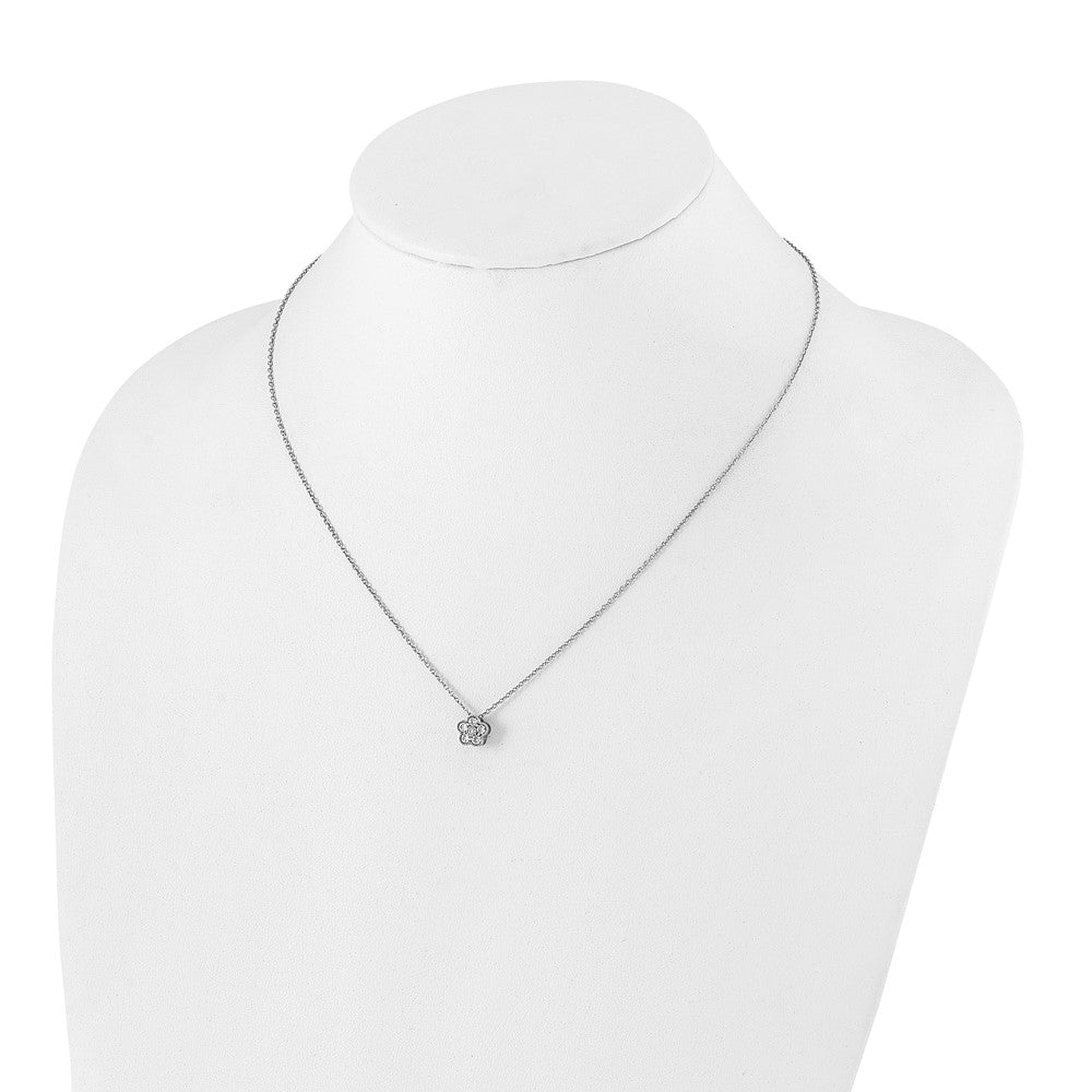 True Origin Lab Grown Diamond VS+ F+ Complete 18 in Floral Necklace