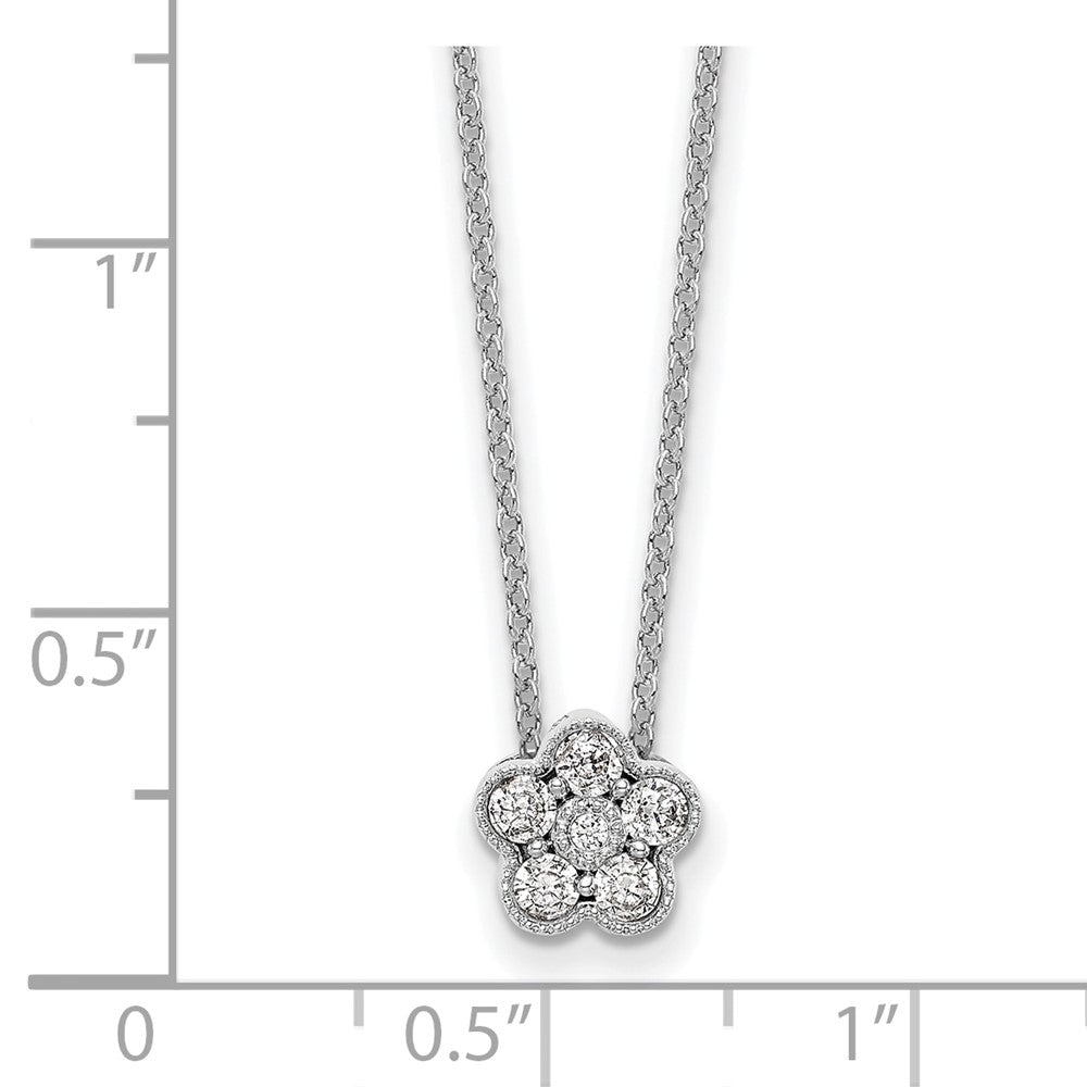 True Origin Lab Grown Diamond VS+ F+ Complete 18 in Floral Necklace