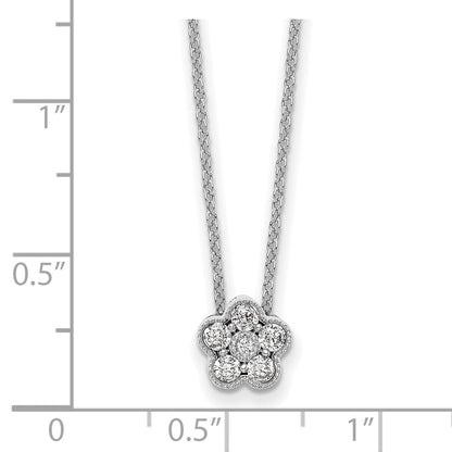True Origin Lab Grown Diamond VS+ F+ Complete 18 in Floral Necklace