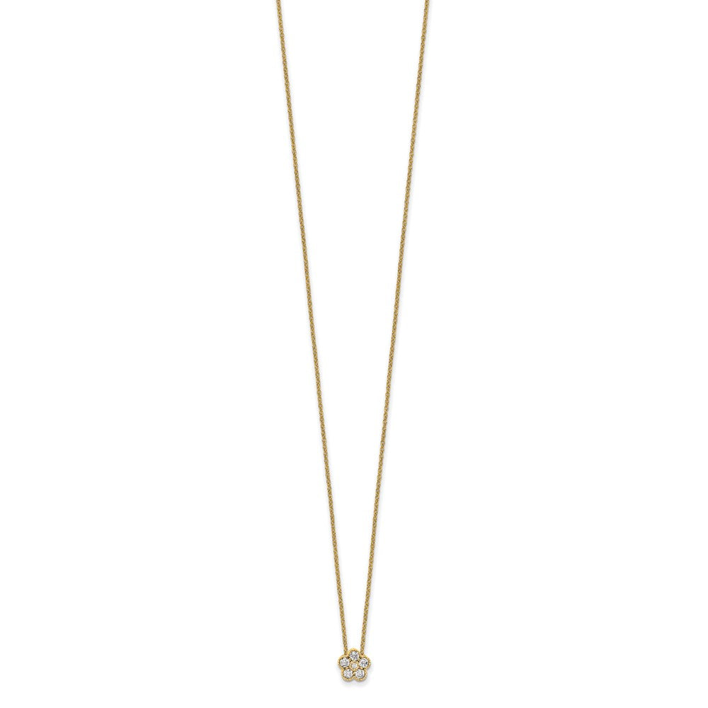 True Origin Lab Grown Diamond VS+ F+ Complete 18 in Floral Necklace