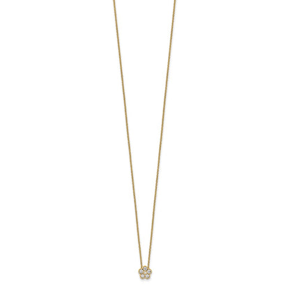 True Origin Lab Grown Diamond VS+ F+ Complete 18 in Floral Necklace