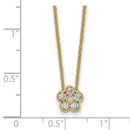 True Origin Lab Grown Diamond VS+ F+ Complete 18 in Floral Necklace