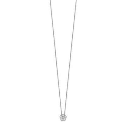 True Origin Lab Grown Diamond VS+ F+ Complete 18 in Floral Necklace