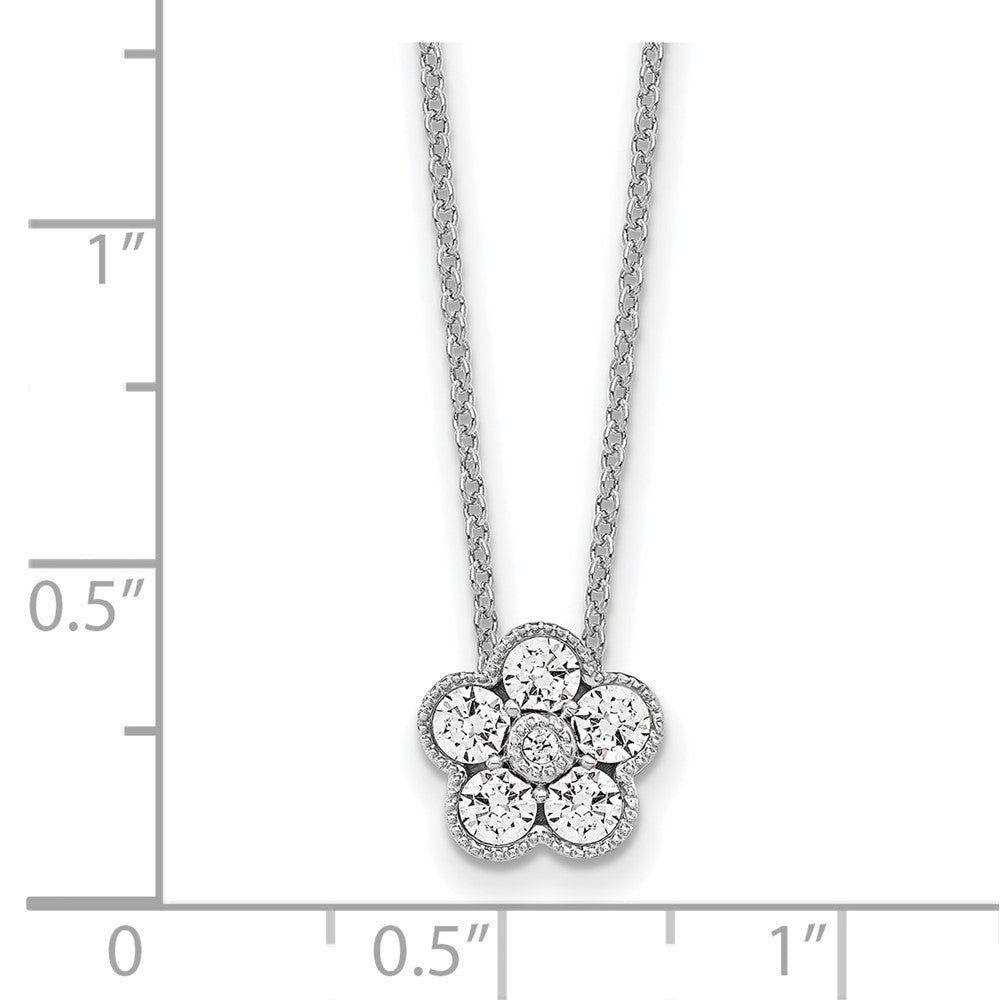 True Origin Lab Grown Diamond VS+ F+ Complete 18 in Floral Necklace