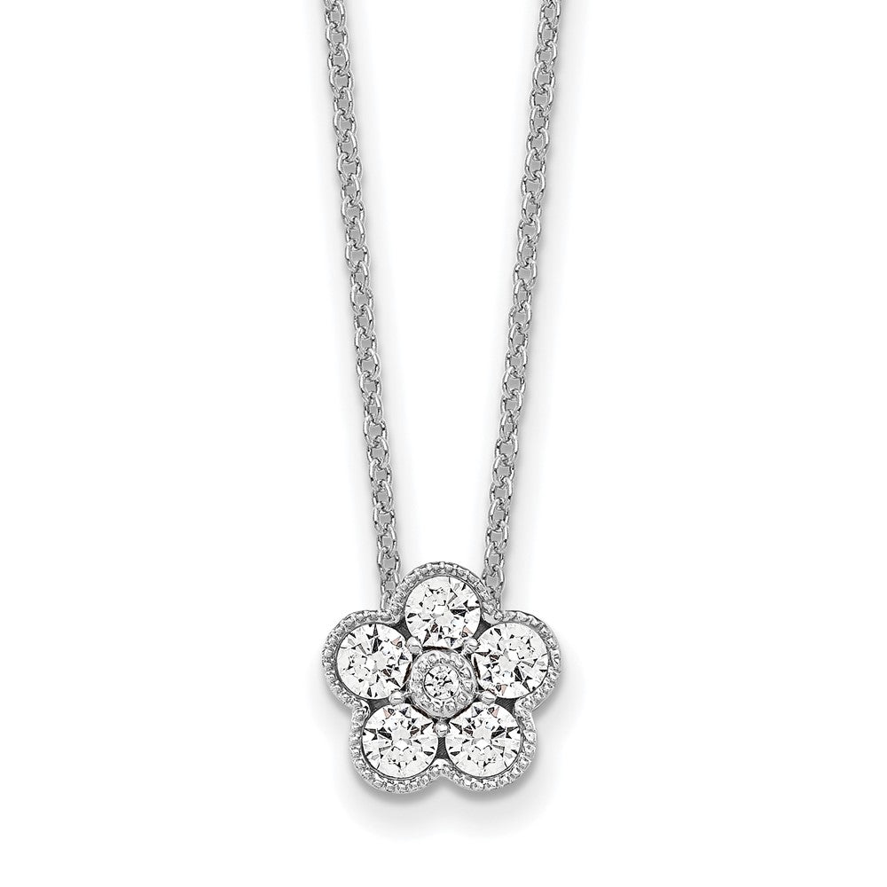 True Origin Lab Grown Diamond VS+ F+ Complete 18 in Floral Necklace
