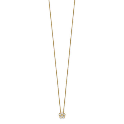 True Origin Lab Grown Diamond VS+ F+ Complete 18 in Floral Necklace
