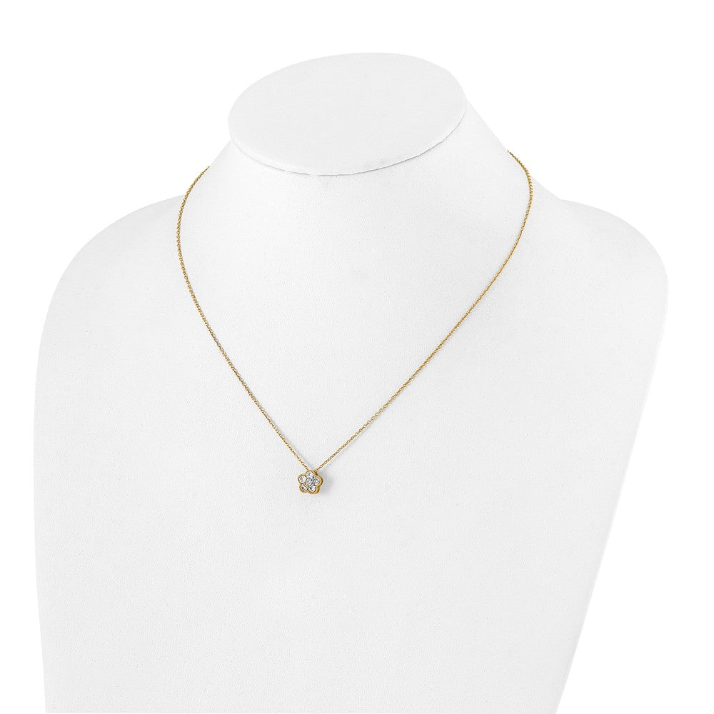 True Origin Lab Grown Diamond VS+ F+ Complete 18 in Floral Necklace