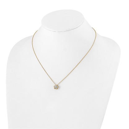 True Origin Lab Grown Diamond VS+ F+ Complete 18 in Floral Necklace