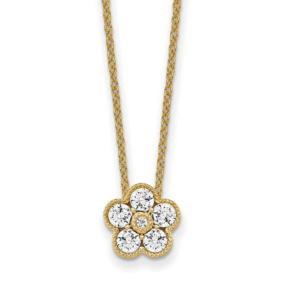 True Origin Lab Grown Diamond VS+ F+ Complete 18 in Floral Necklace