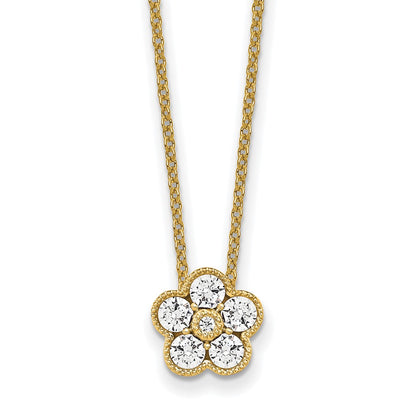 True Origin Lab Grown Diamond VS+ F+ Complete 18 in Floral Necklace