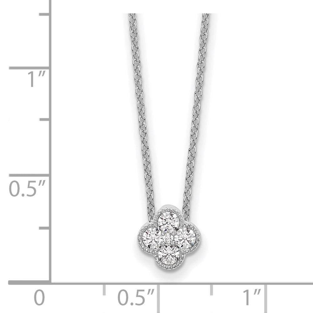 True Origin Lab Grown Diamond VS+ F+ Complete 18 in Bloom Floral Necklace