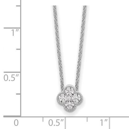 True Origin Lab Grown Diamond VS+ F+ Complete 18 in Bloom Floral Necklace