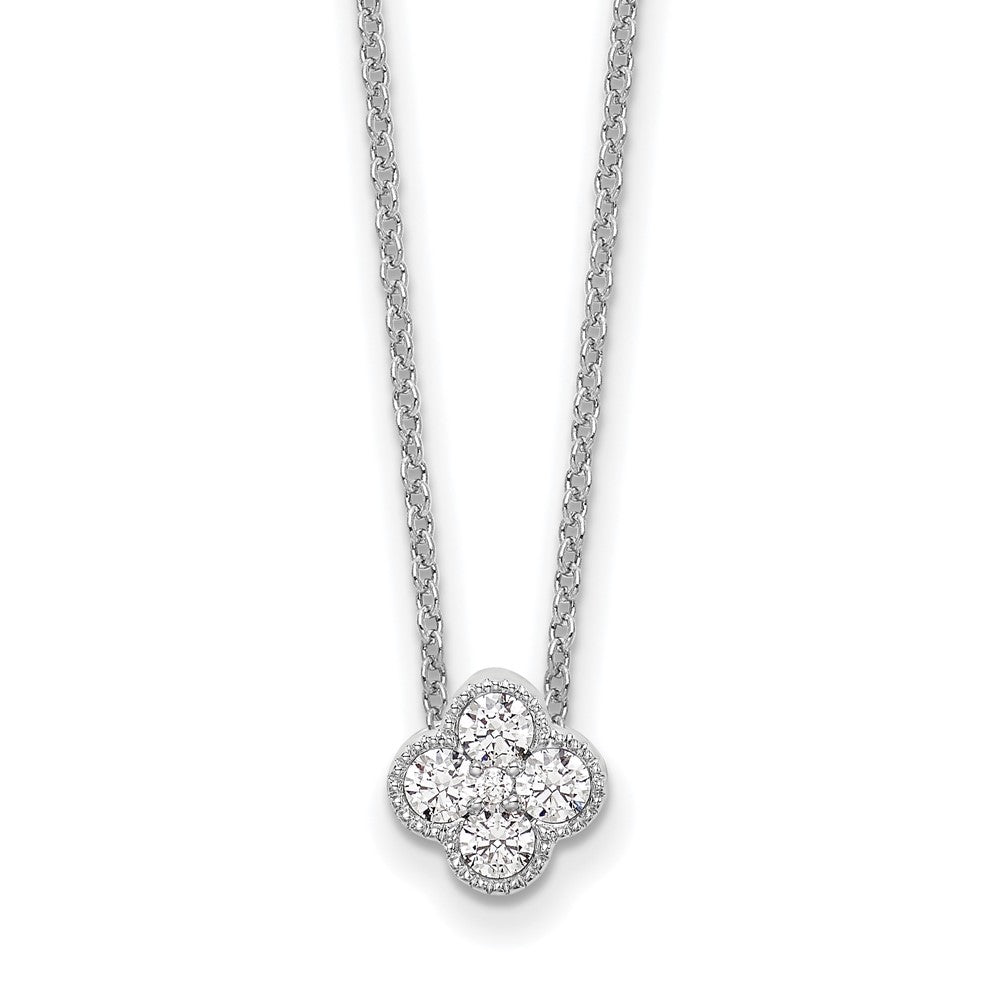 True Origin Lab Grown Diamond VS+ F+ Complete 18 in Bloom Floral Necklace