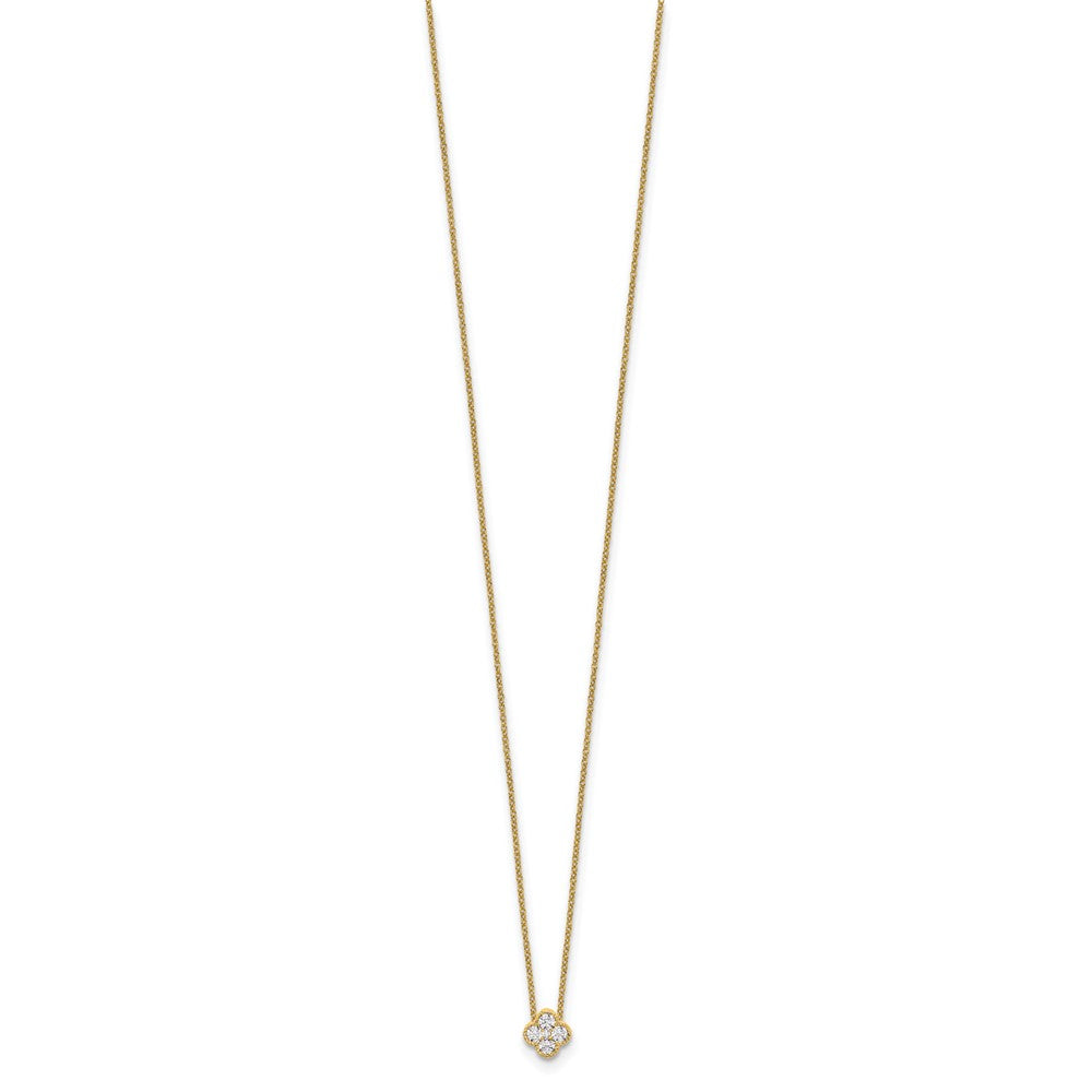 True Origin Lab Grown Diamond VS+ F+ Complete 18 in Bloom Floral Necklace