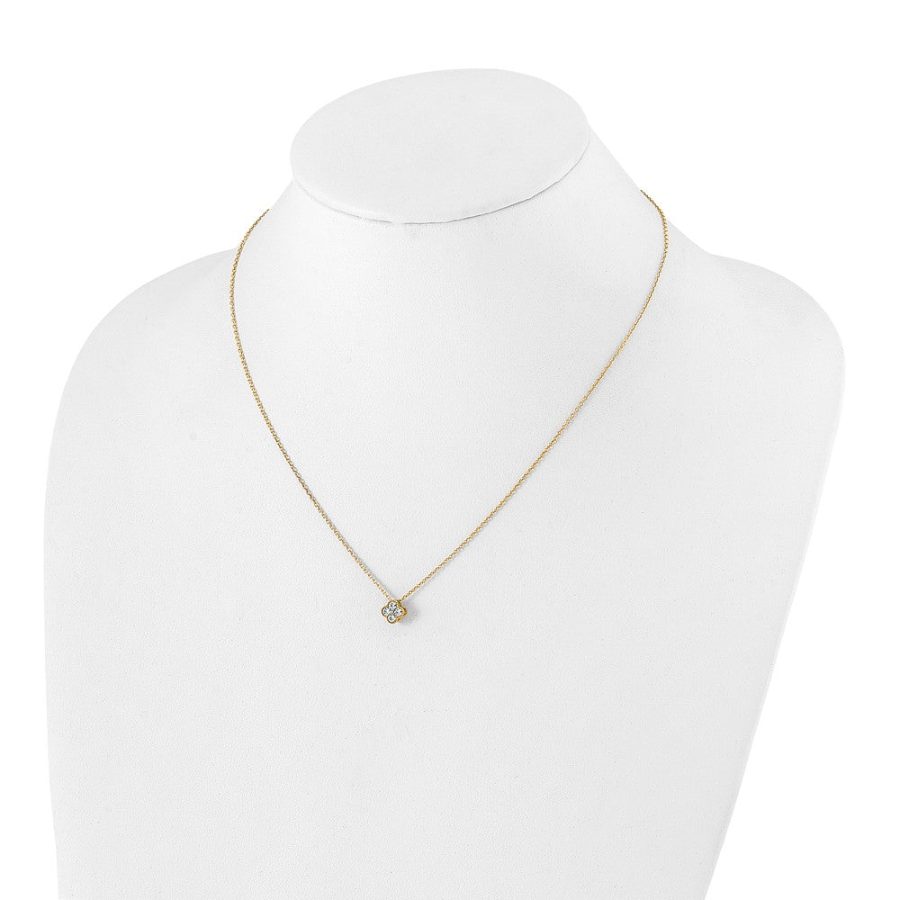 True Origin Lab Grown Diamond VS+ F+ Complete 18 in Bloom Floral Necklace