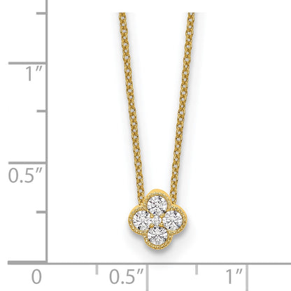 True Origin Lab Grown Diamond VS+ F+ Complete 18 in Bloom Floral Necklace