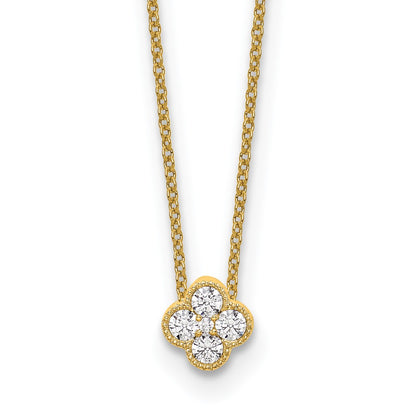 True Origin Lab Grown Diamond VS+ F+ Complete 18 in Bloom Floral Necklace
