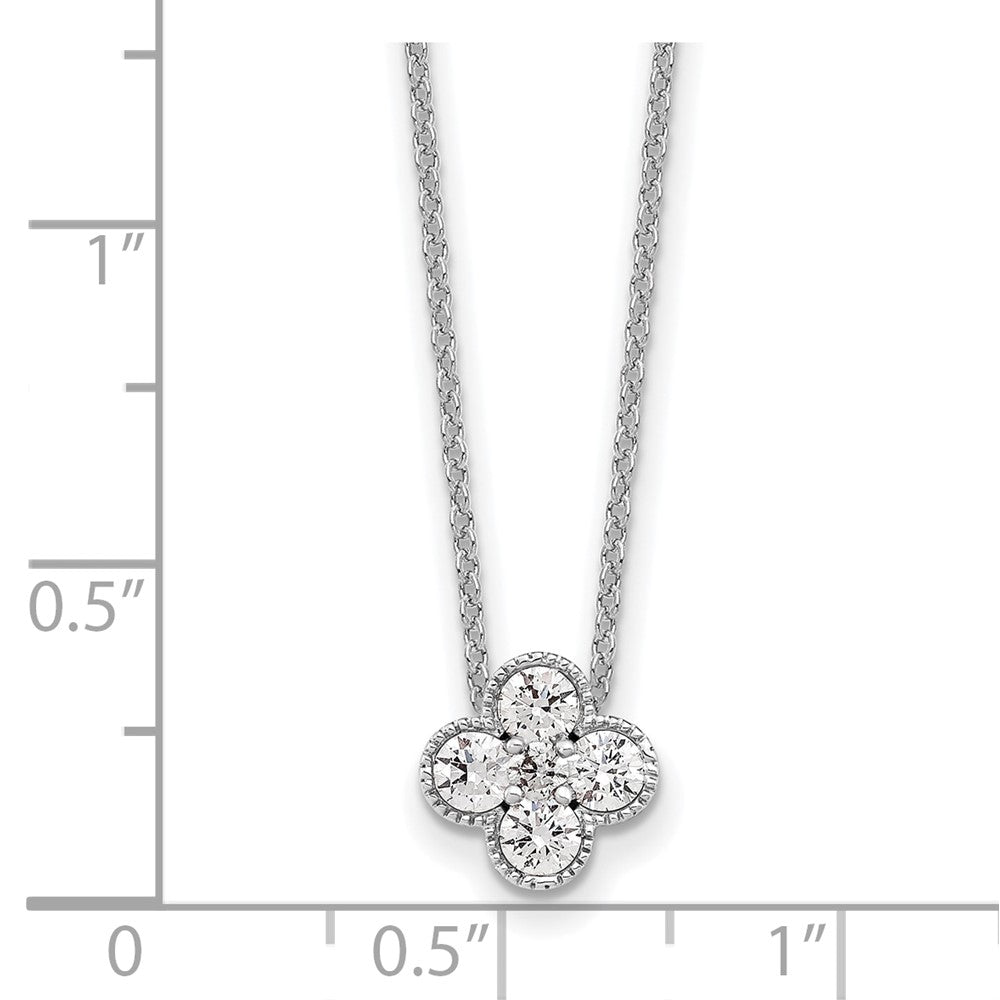 True Origin Lab Grown Diamond VS+ F+ Complete 18 in Bloom Floral Necklace