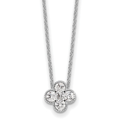 True Origin Lab Grown Diamond VS+ F+ Complete 18 in Bloom Floral Necklace