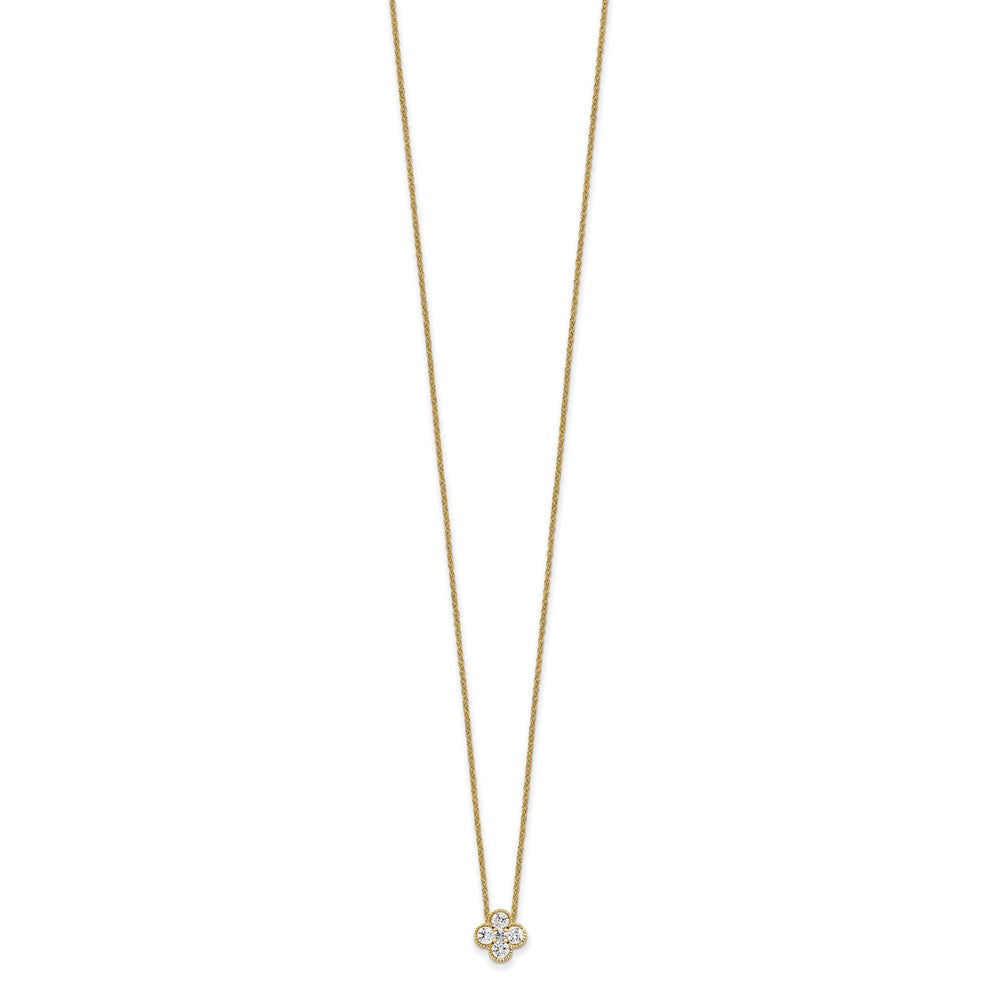 True Origin Lab Grown Diamond VS+ F+ Complete 18 in Bloom Floral Necklace