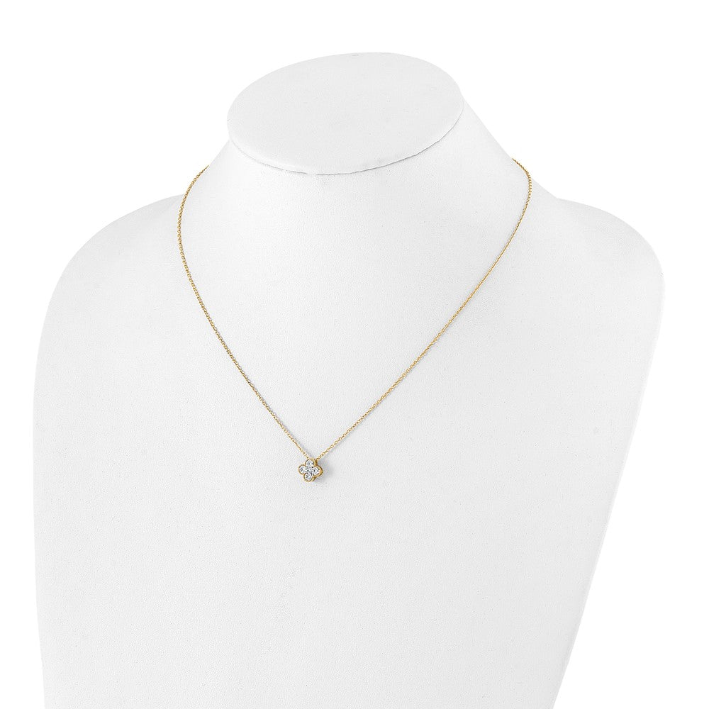 True Origin Lab Grown Diamond VS+ F+ Complete 18 in Bloom Floral Necklace