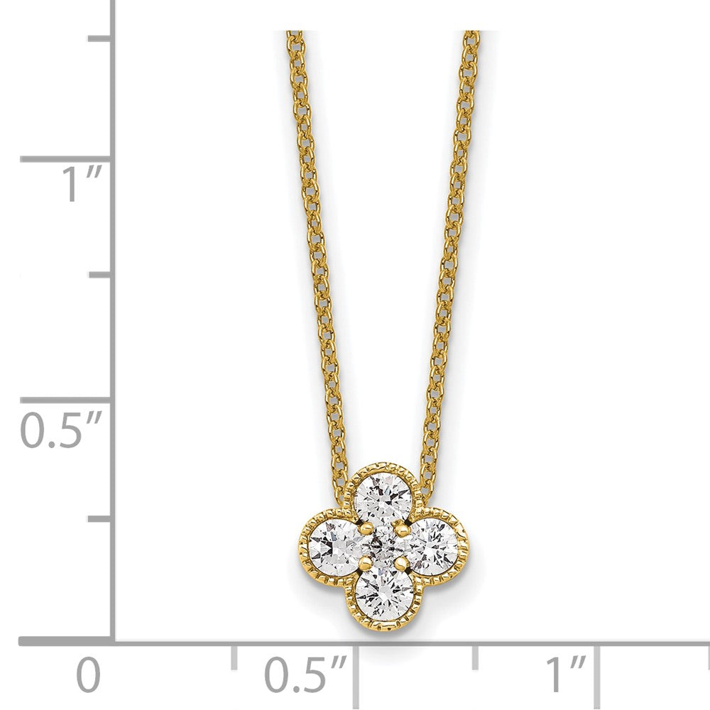 True Origin Lab Grown Diamond VS+ F+ Complete 18 in Bloom Floral Necklace