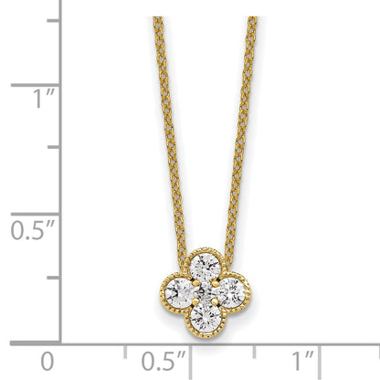 True Origin Lab Grown Diamond VS+ F+ Complete 18 in Bloom Floral Necklace