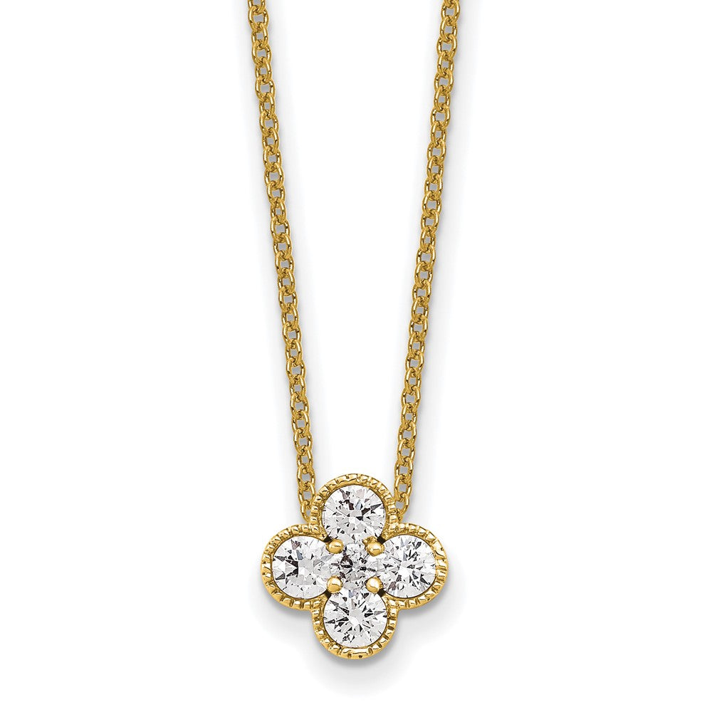 True Origin Lab Grown Diamond VS+ F+ Complete 18 in Bloom Floral Necklace