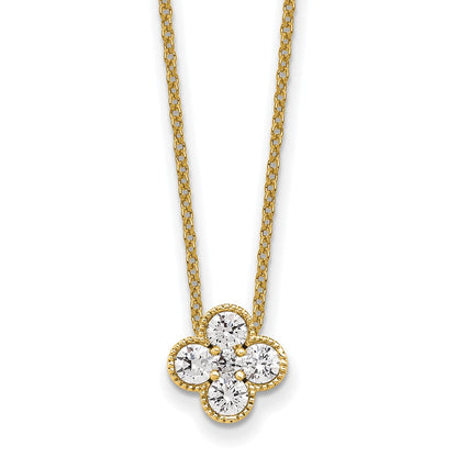 True Origin Lab Grown Diamond VS+ F+ Complete 18 in Bloom Floral Necklace