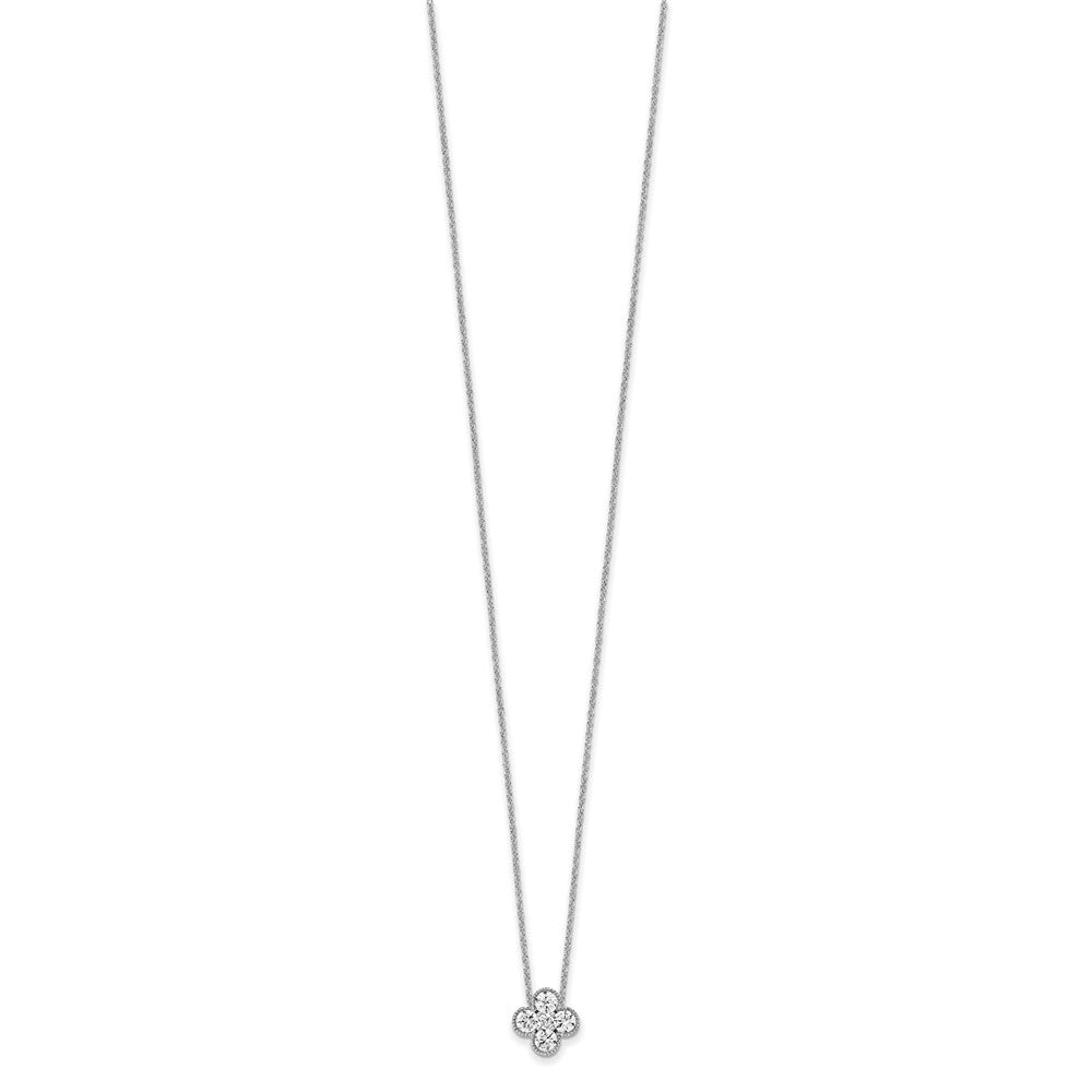 True Origin Lab Grown Diamond VS+ F+ Complete 18 in Bloom Floral Necklace