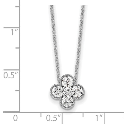 True Origin Lab Grown Diamond VS+ F+ Complete 18 in Bloom Floral Necklace
