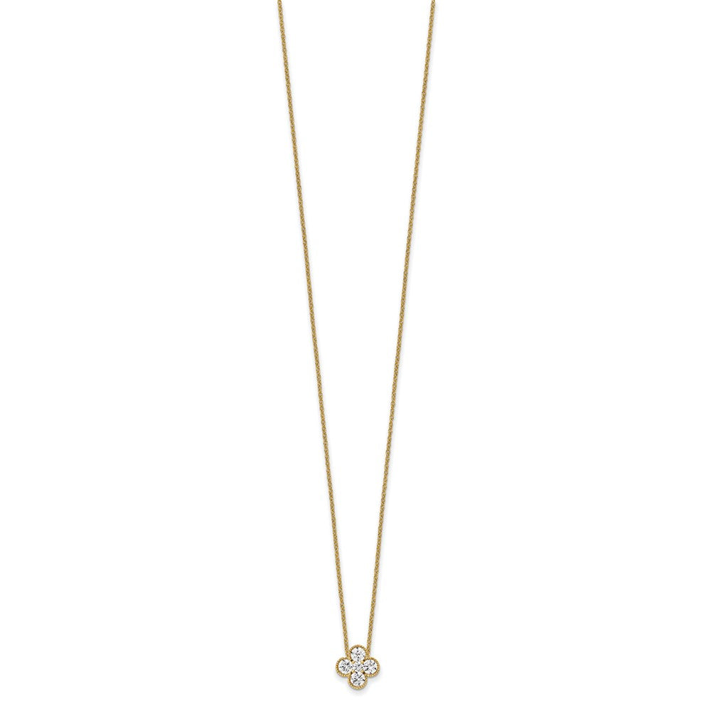 True Origin Lab Grown Diamond VS+ F+ Complete 18 in Bloom Floral Necklace