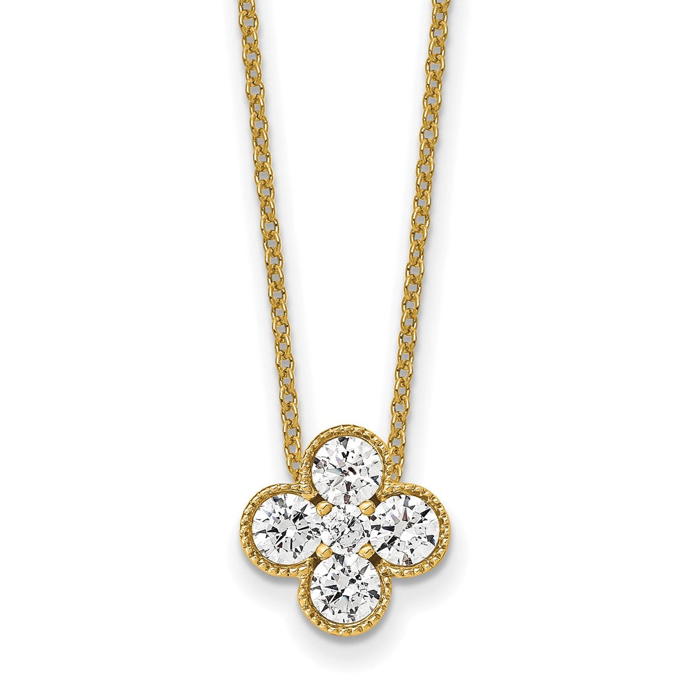 True Origin Lab Grown Diamond VS+ F+ Complete 18 in Bloom Floral Necklace