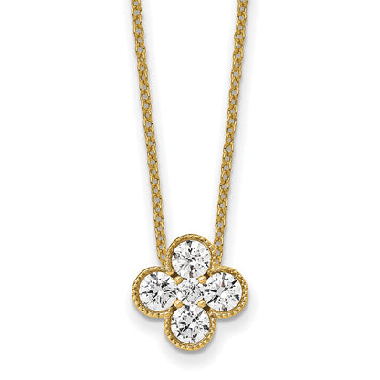 True Origin Lab Grown Diamond VS+ F+ Complete 18 in Bloom Floral Necklace